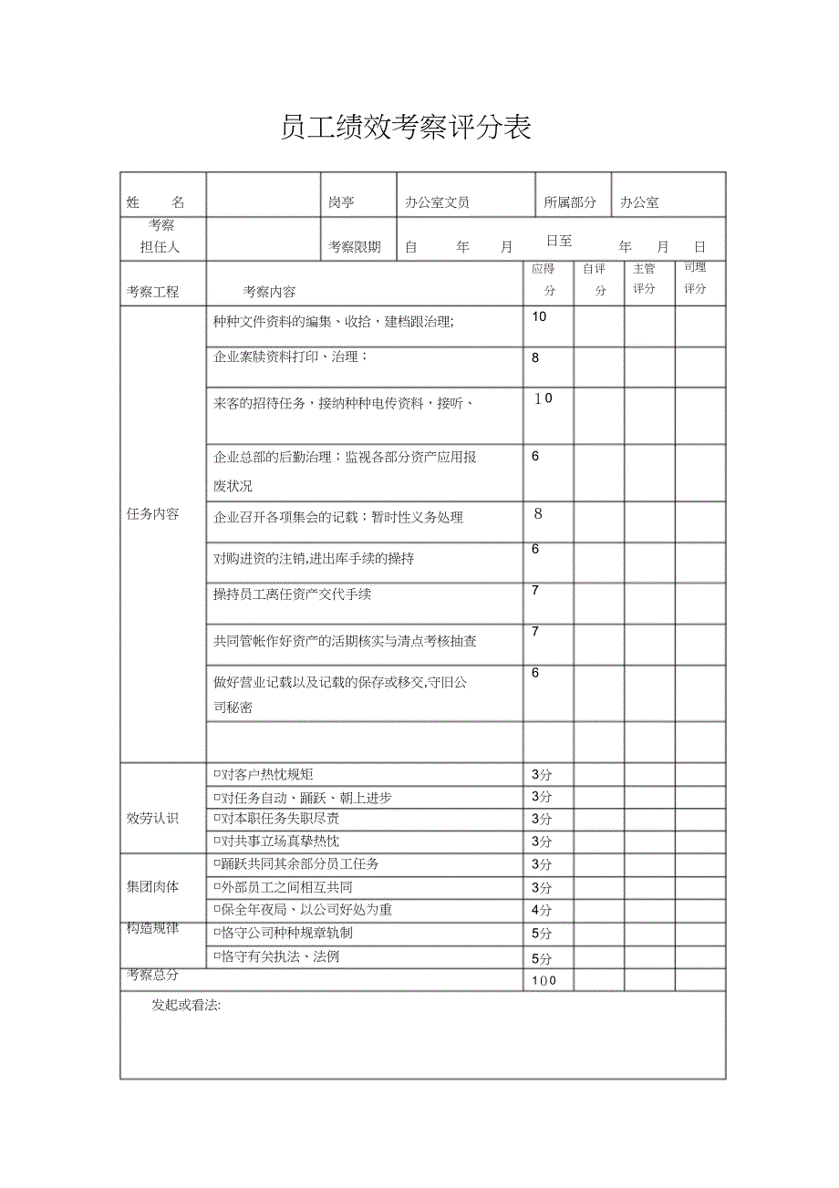 建筑公司绩效考核评分表1_第3页