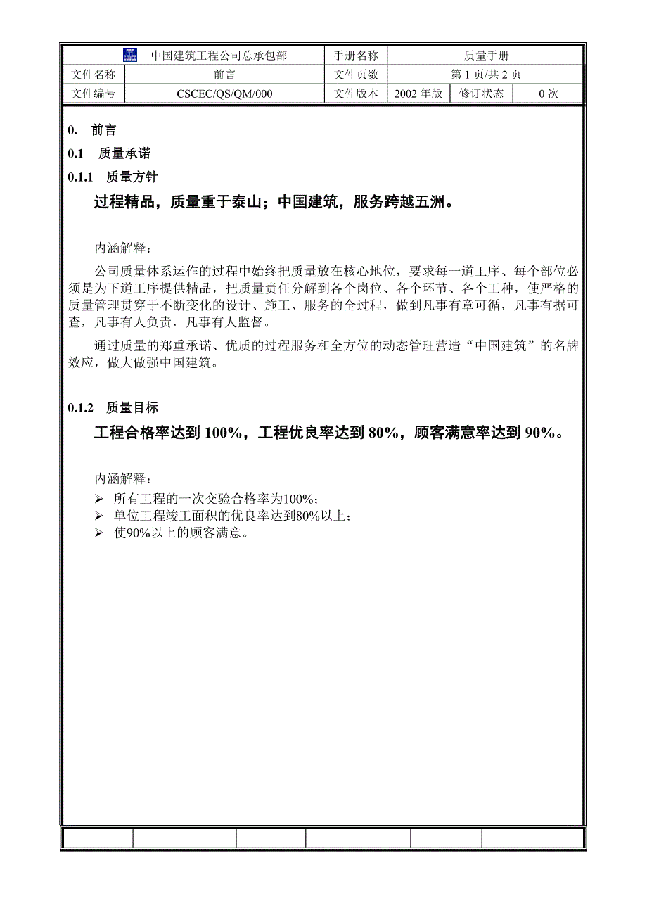 中国建筑工程公司质量手册(修改)_第4页