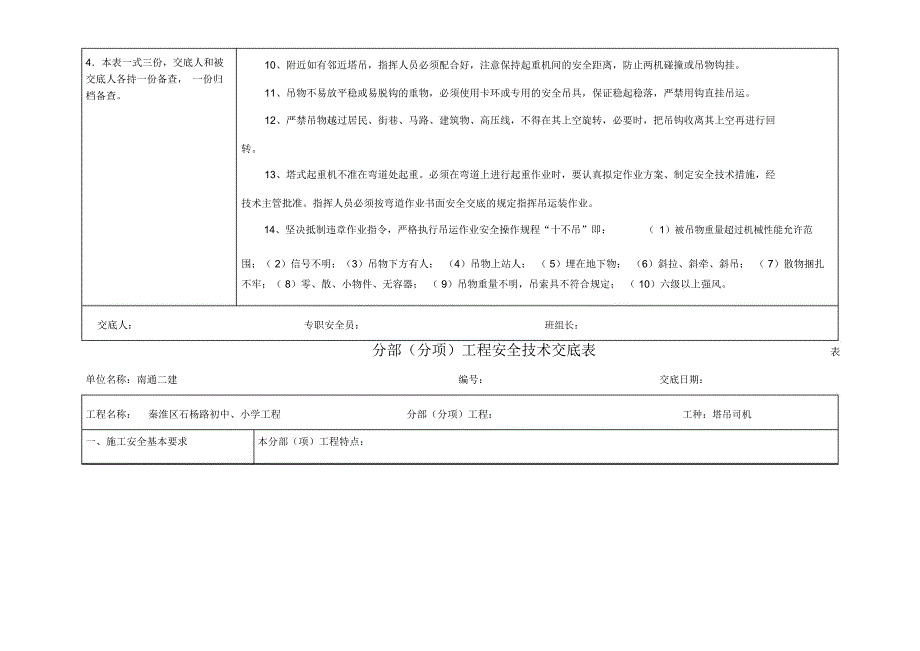 塔吊司机司索指挥安全技术交底全_第2页