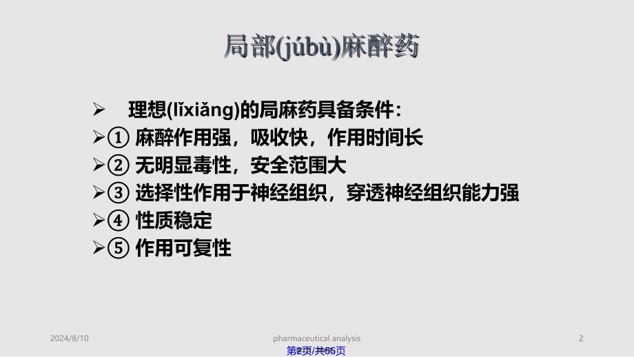 Gao局部麻醉胺类药物的分析实用教案_第2页