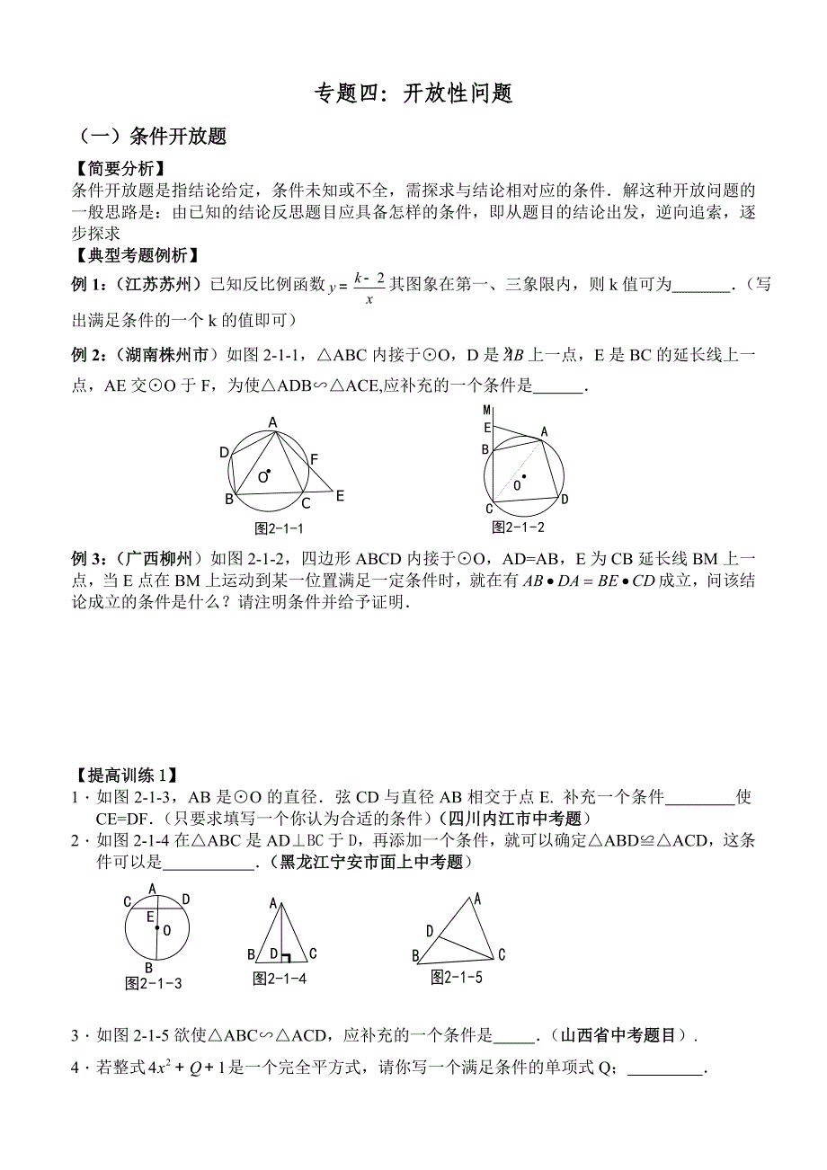 专题六---开放性问题.doc_第1页