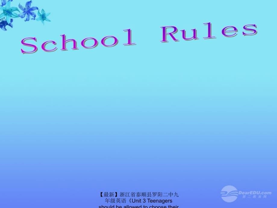 最新九年级英语Unit3Teenagersshouldbeallowedtochoosetheirownclothes课件4_第5页