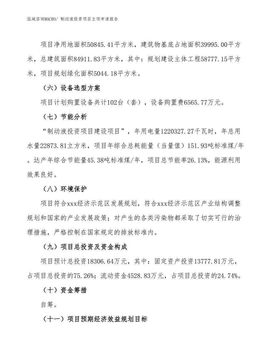 制动液投资项目立项申请报告_第3页