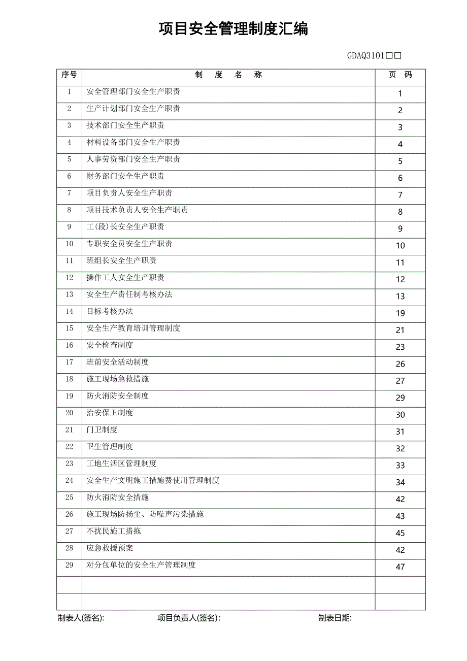 安全管理制度汇编GDAQ3101(广东省)_第1页