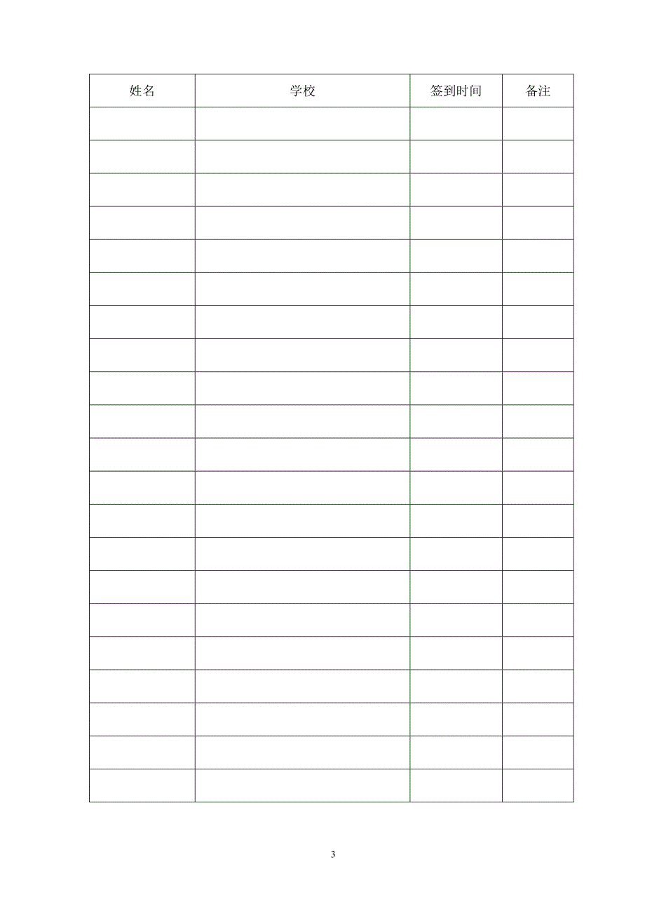 会议签到表模板57081_第3页