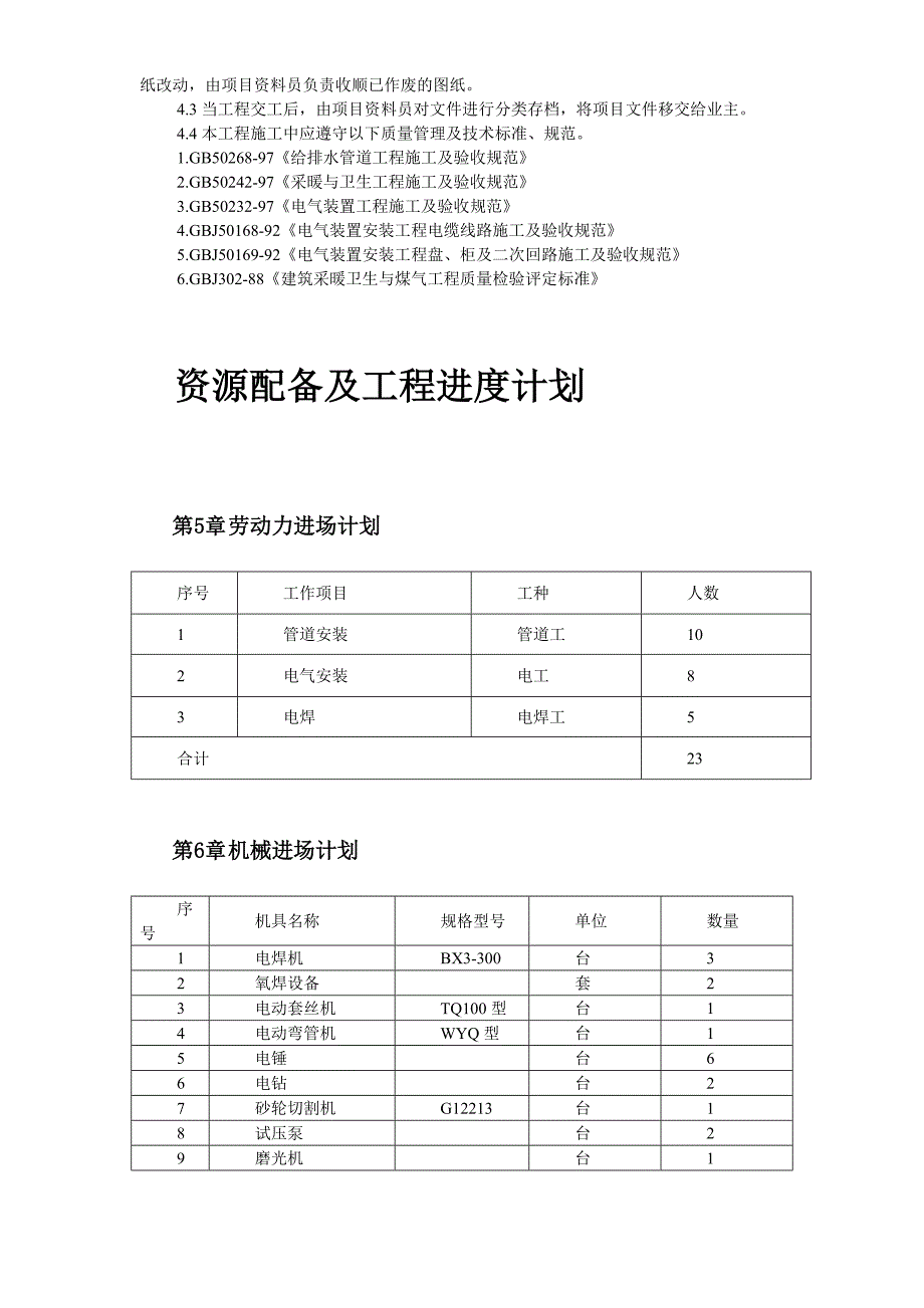 扬州月亮家园第二组团3#楼水电安装施工组织设计_第4页