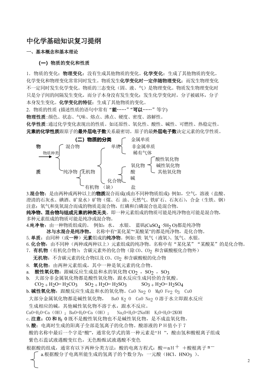 初三化学总复习教案及各章复习检测题汇编(超多内容98页).doc_第2页