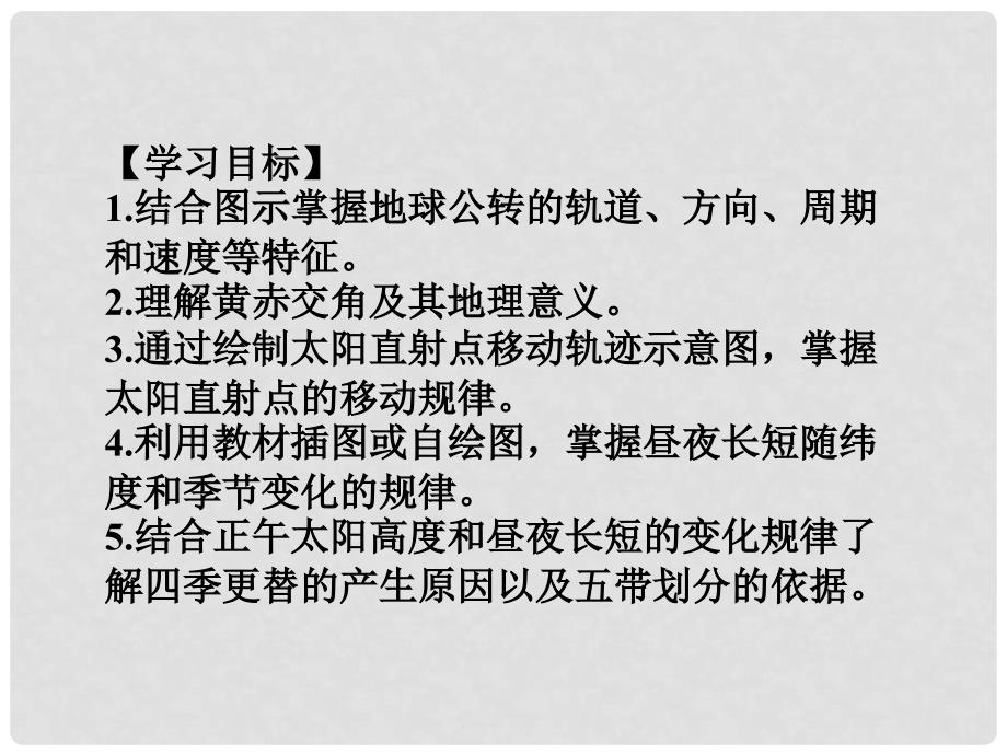 高中地理 1.3地球公转的地理意义课件 鲁教版必修1_第4页