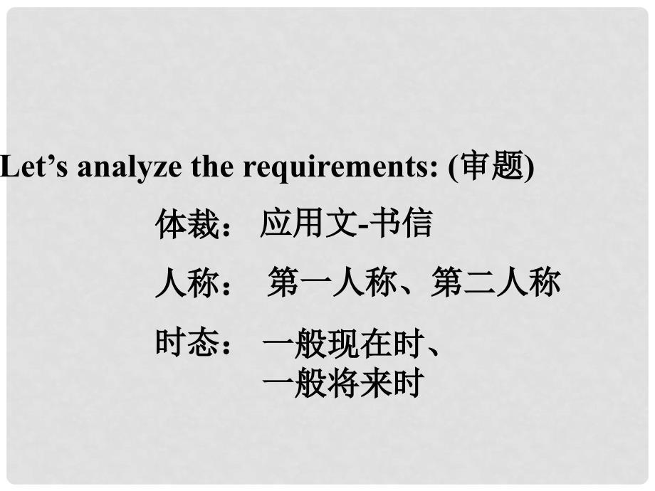 九年级英语全册 Unit 3 Cou ld you please tell me where the restrooms are同步作文指导课件 （新版）人教新目标版_第4页