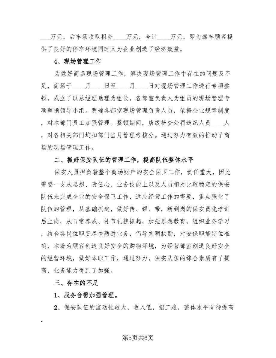 商场保安的总结报告（2篇）.doc_第5页