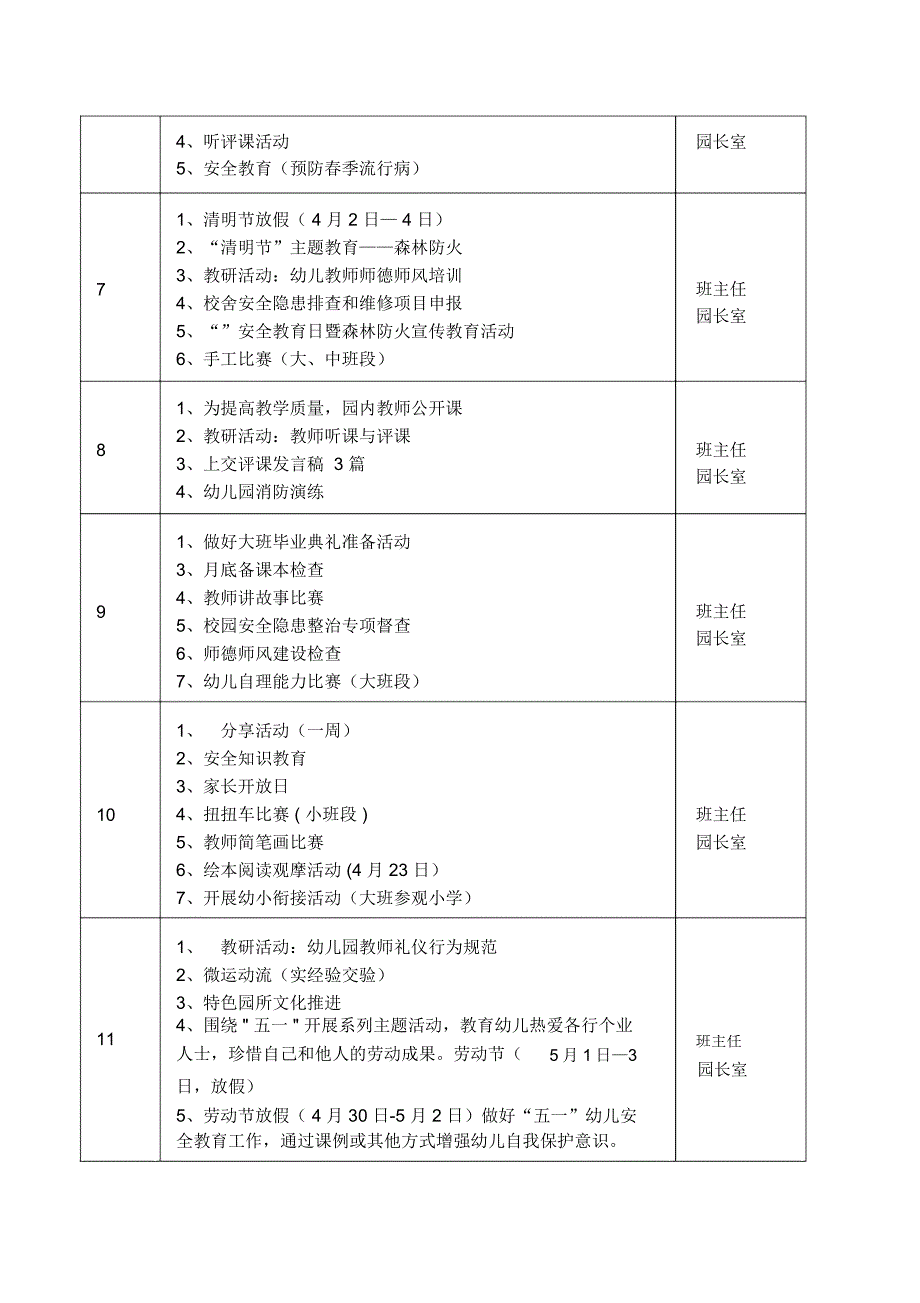 2018幼儿园工作行事历_第2页