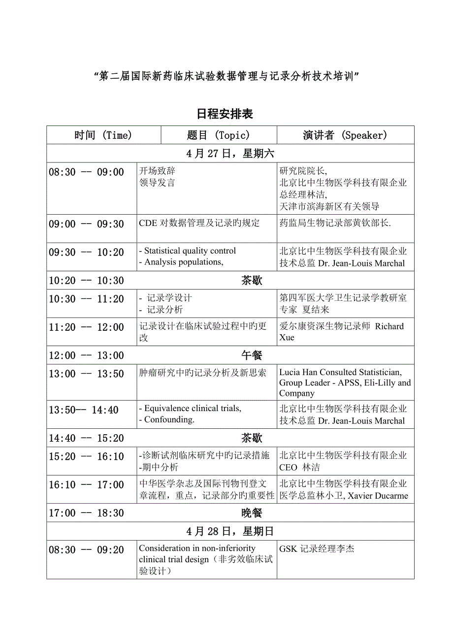 第二届国际新药临床试验数据管理与统计分析技术培训_第1页