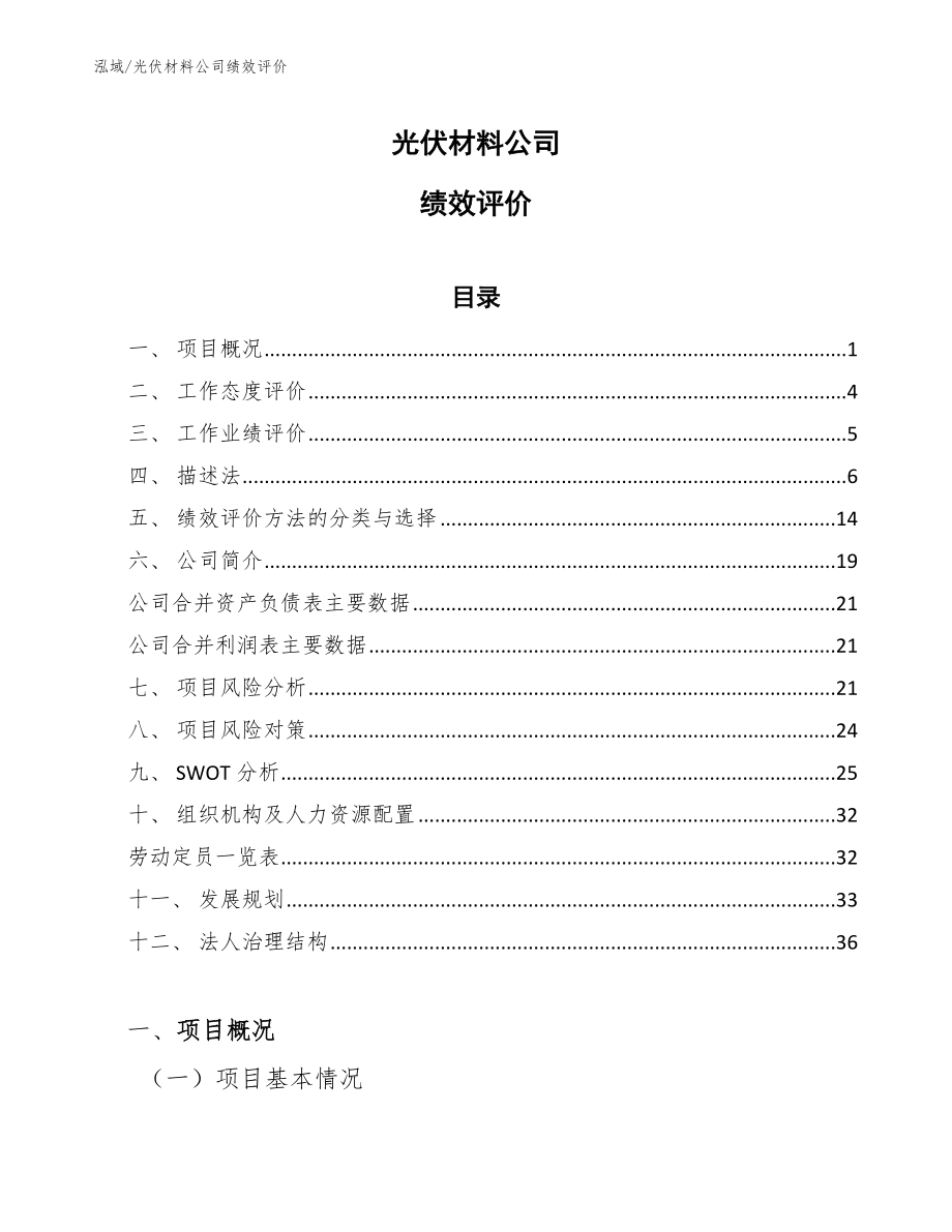 光伏材料公司绩效评价_第1页