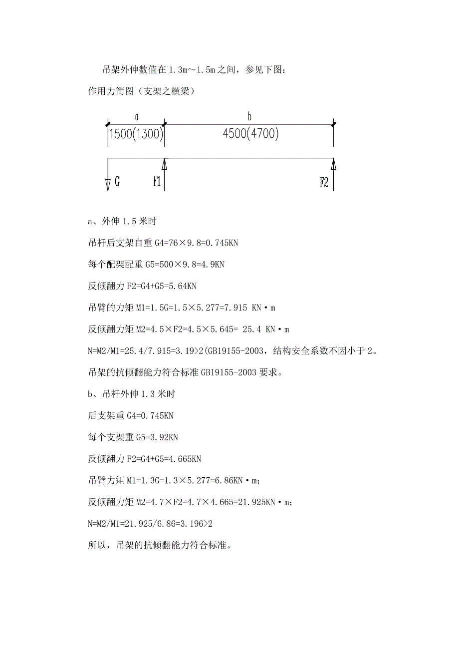吊篮计算书(120mm宽女儿墙做吊篮前支架).doc_第2页