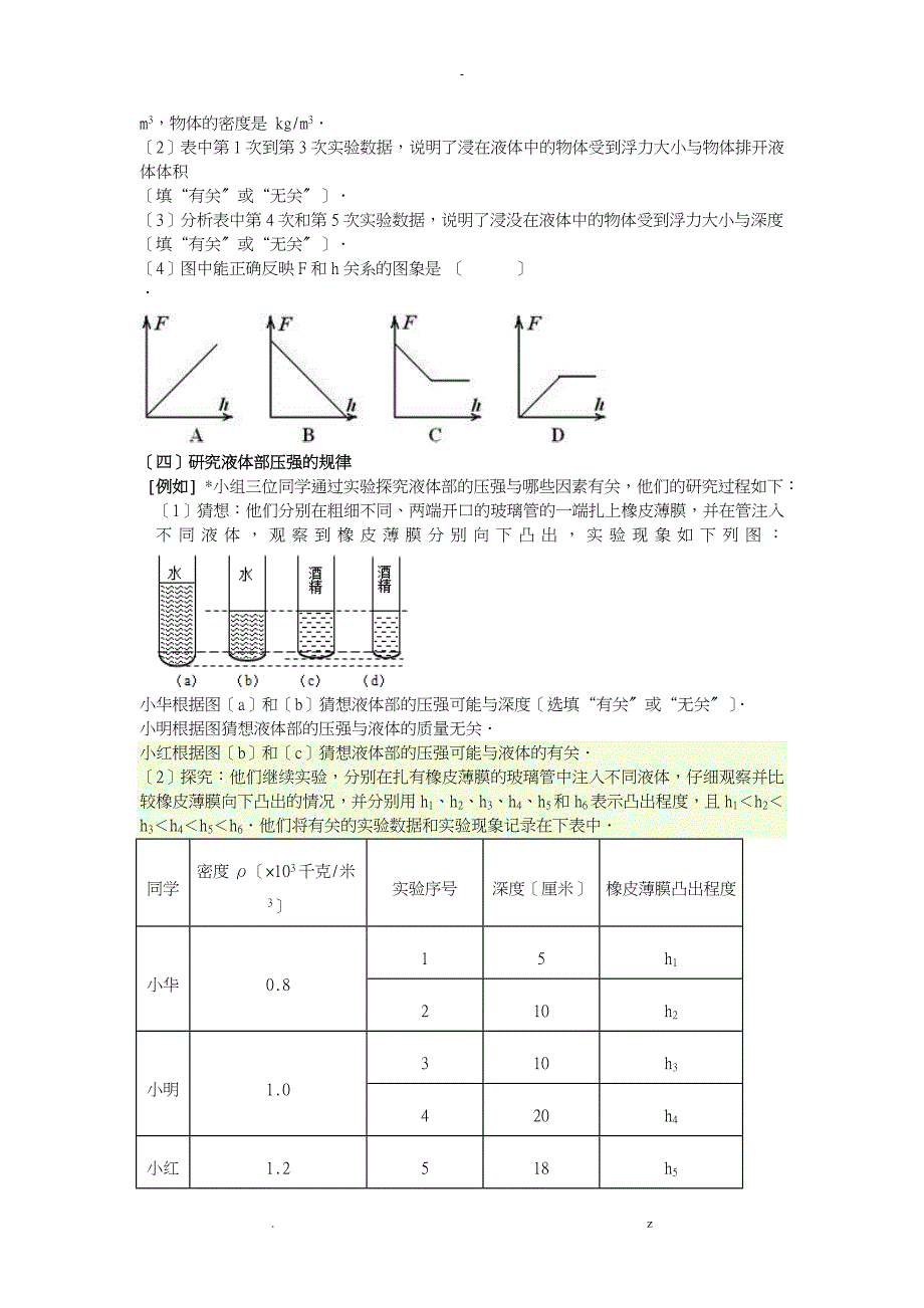 初中物理实验题全部汇总含答案_第2页