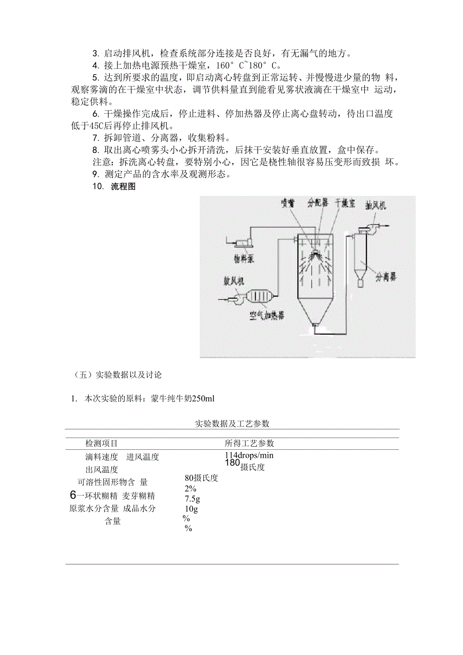 喷雾干燥法制备奶粉实验_第3页