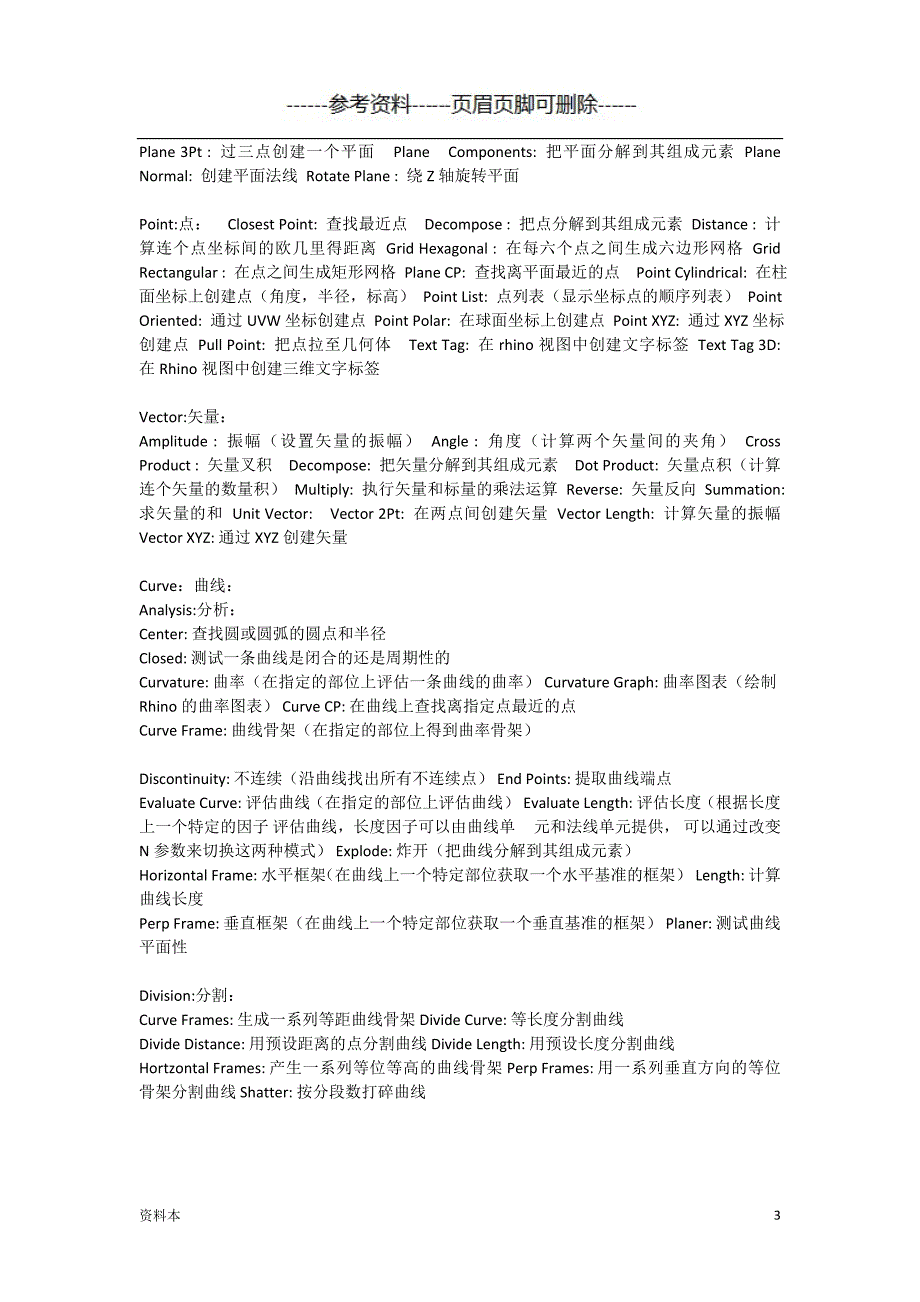 犀牛grasshopper命令大全【内容充实】_第3页