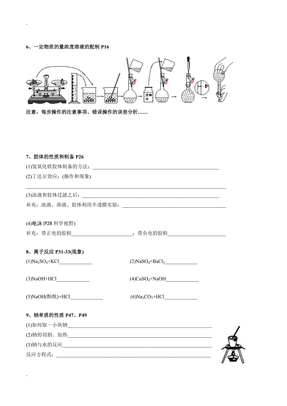 高中化学课本实验汇总_第2页