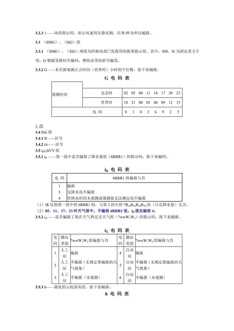 陆地测站地面对天气报告电码_第5页