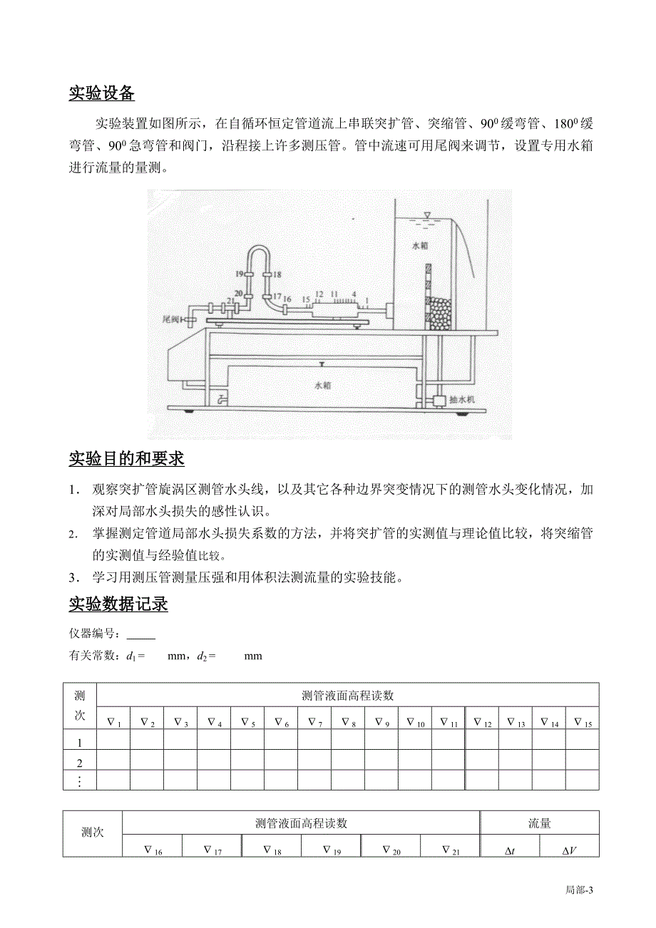 局部水头损失量测实验-清华版_第3页