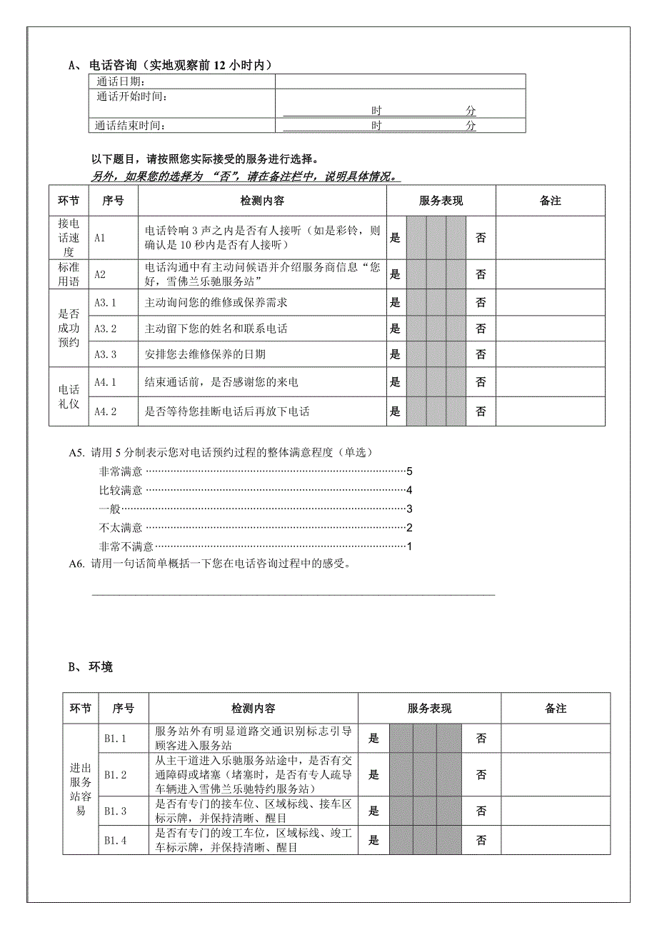 雪佛兰乐驰神秘顾客检测问卷done_第2页