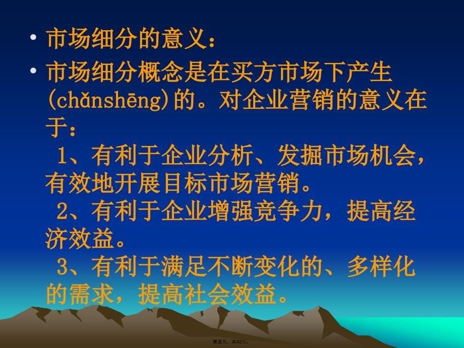 市场营销7市场细分与目标市场选择教学提纲_第5页