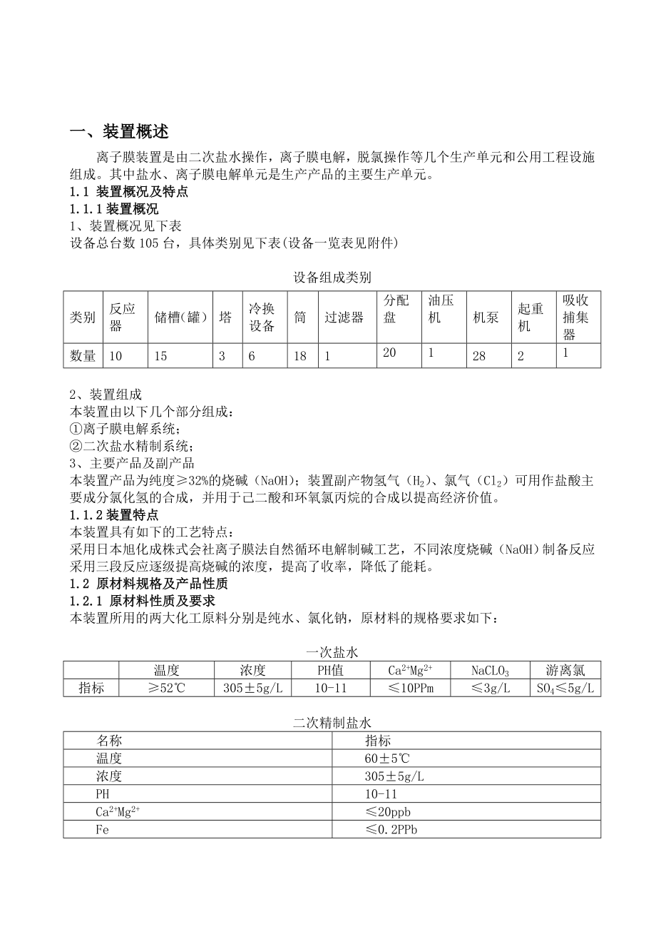 山东东都农药厂16万吨离子膜操作规程(氯碱生产)_第2页