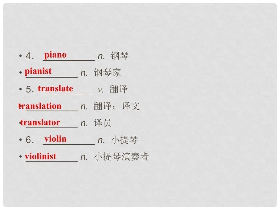 高考英语一轮复习 第一部分 基础考点聚焦 Unit2 Poems课件 新人教版选修6_第5页