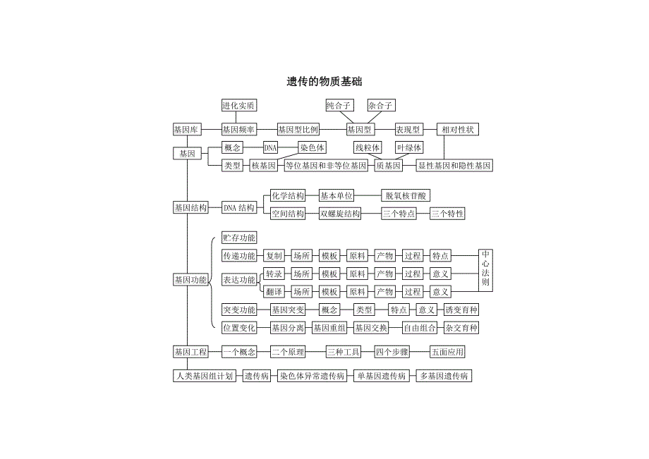 人教版教学素材《遗传与进化》思维导图(1)(教育精品)_第2页