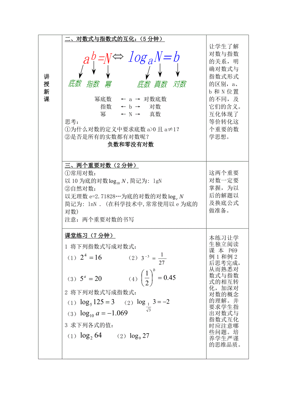 对数的概念教学设计(教育精品)_第3页