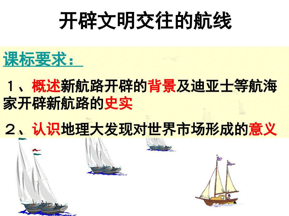 人民版高中历史必修二5.1开辟文明交往的航线课件共24张PPT_第3页