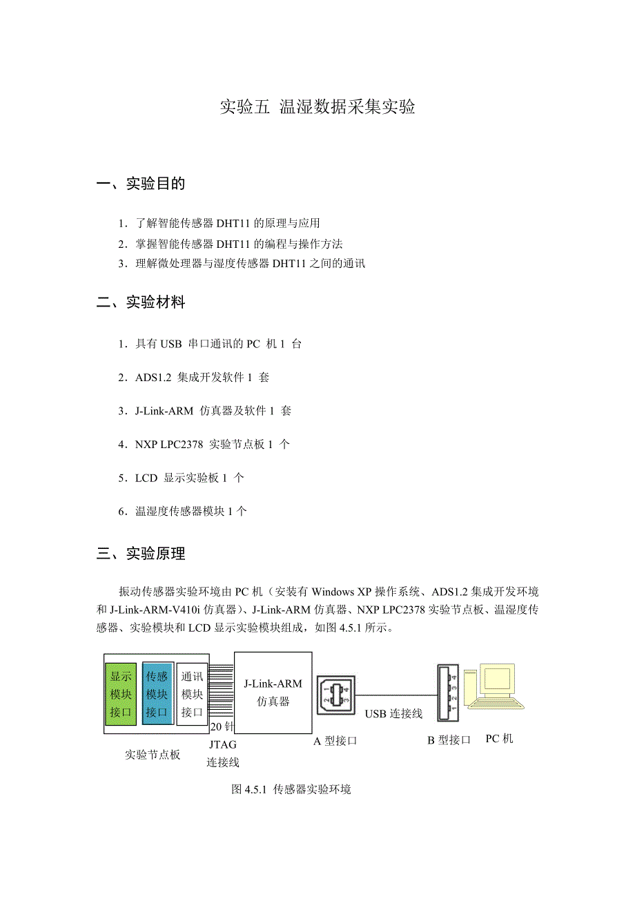 实验五 温湿度数据采集实验.docx_第1页