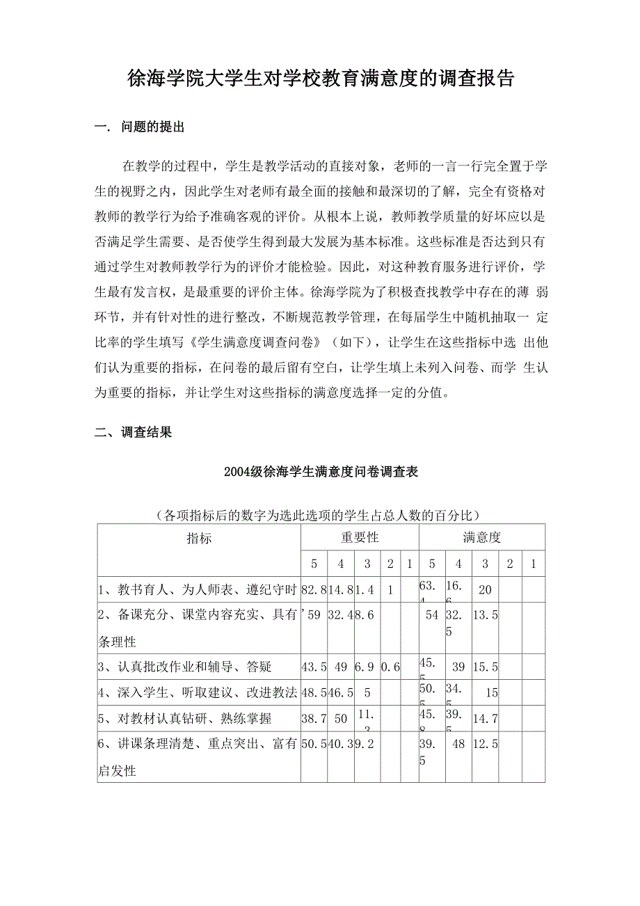 对学校教育满意度的调查_第1页