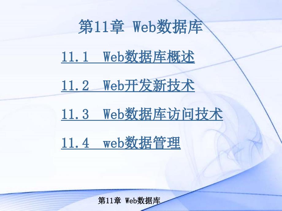 ch11数据库技术专题Web数据库技术_第1页