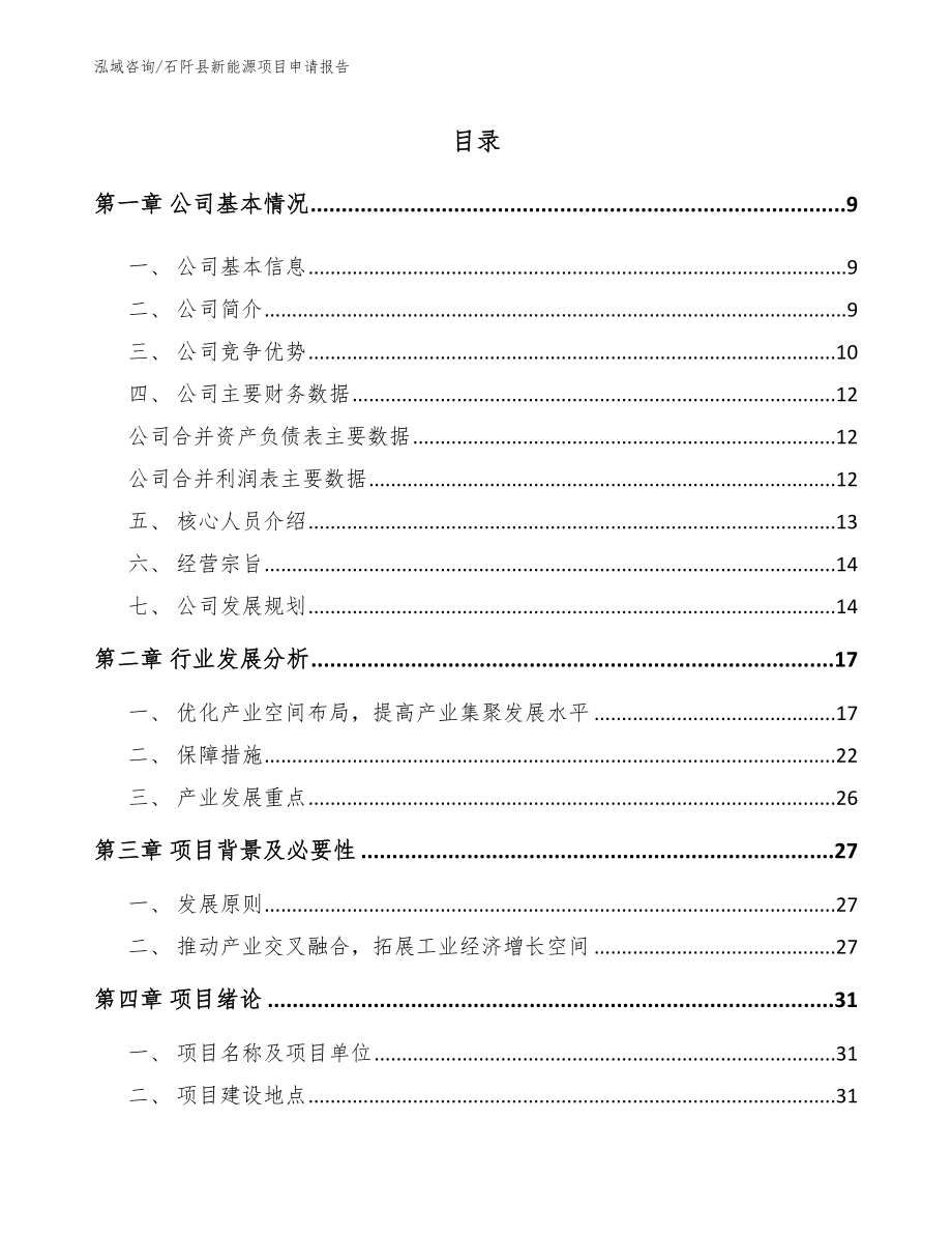 石阡县新能源项目申请报告（模板范文）_第2页