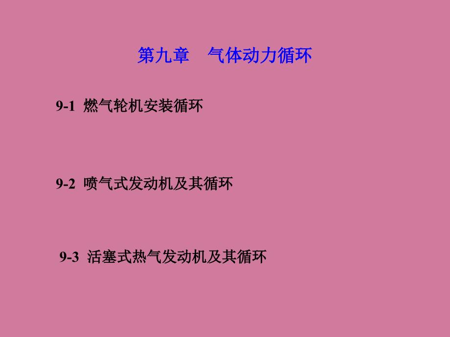 气体动力循环PPT课件_第1页