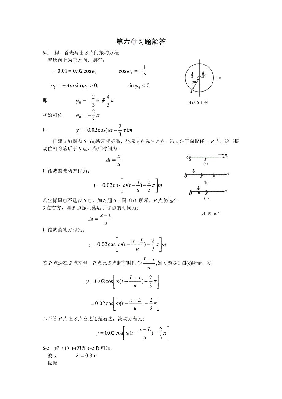 大学物理第6章习题参考答案_第1页