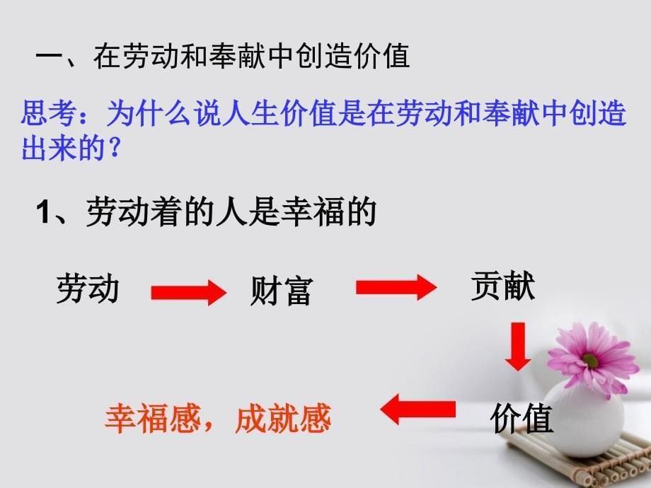 广东省揭阳市高中政治 第十二课 实现人生的价值第三框价值的创造与实现课件 新人教版必修4_第5页