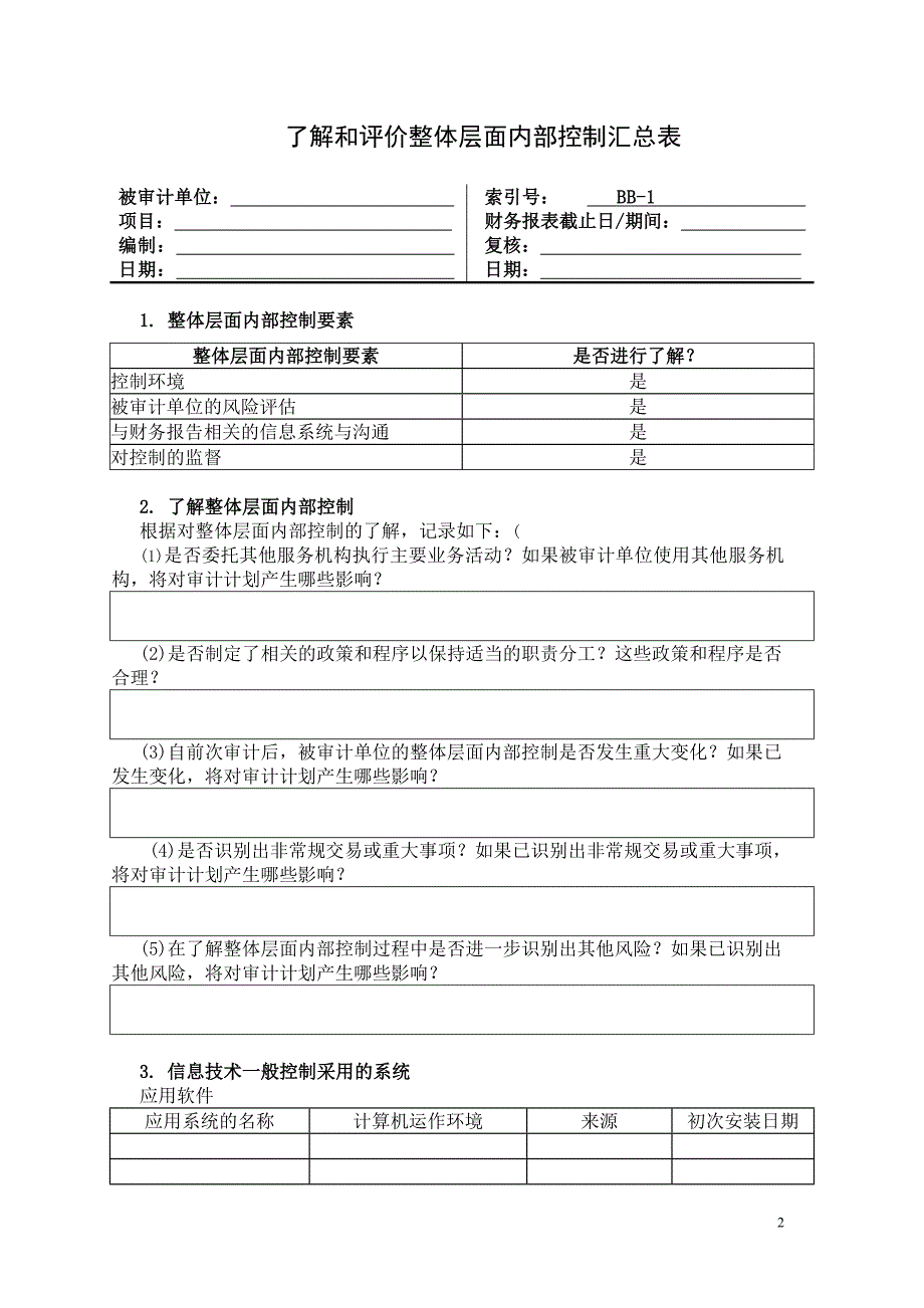 在被审计单位整体层面了解控制的审计工作底稿1.doc_第3页