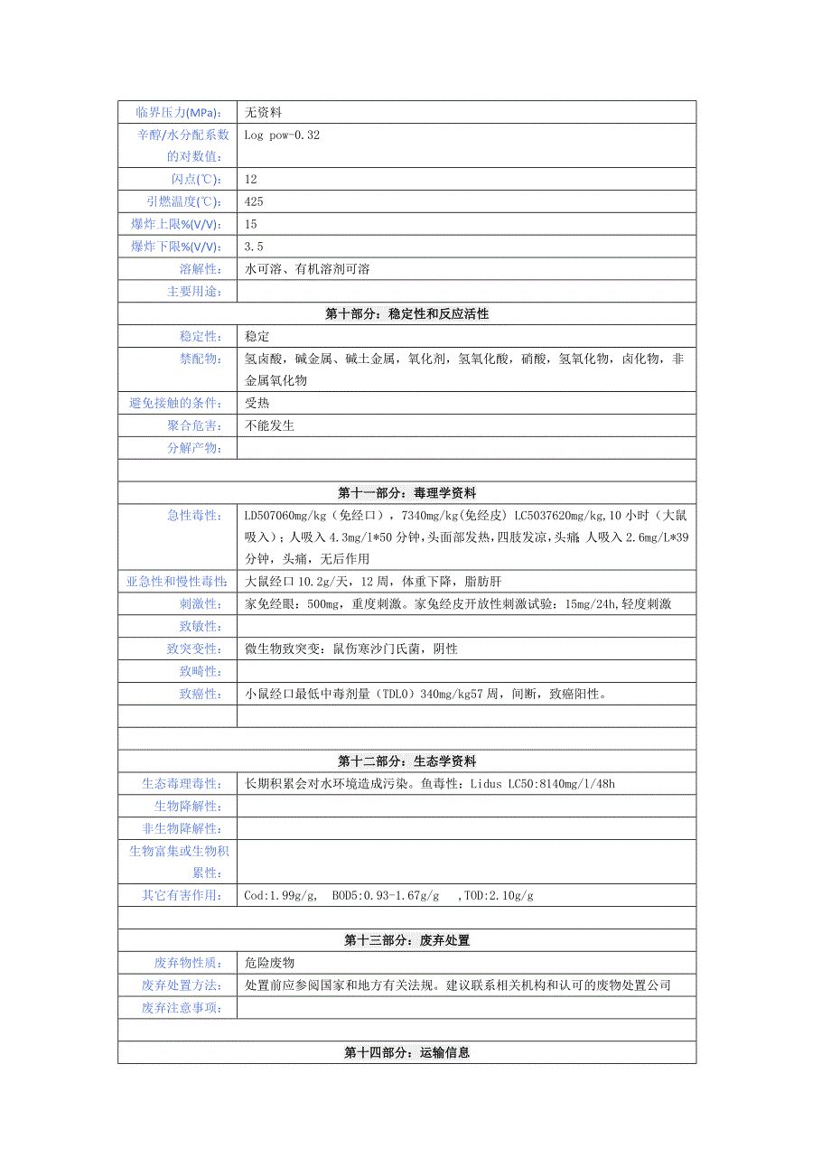 无水乙醇化学品安全技术说明书.doc_第3页