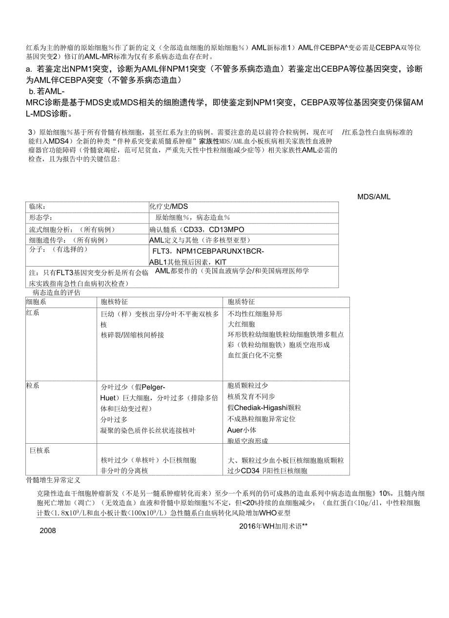 2016年世界卫生组织(WHO)髓系肿瘤新分类_第5页