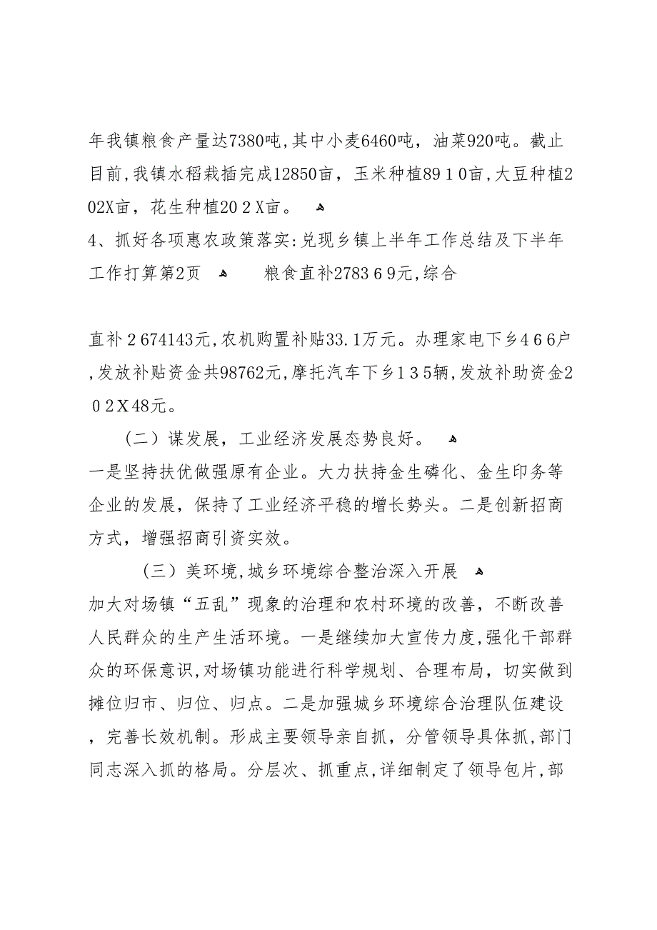 乡镇上半年工作总结及下半年工作打算_第4页