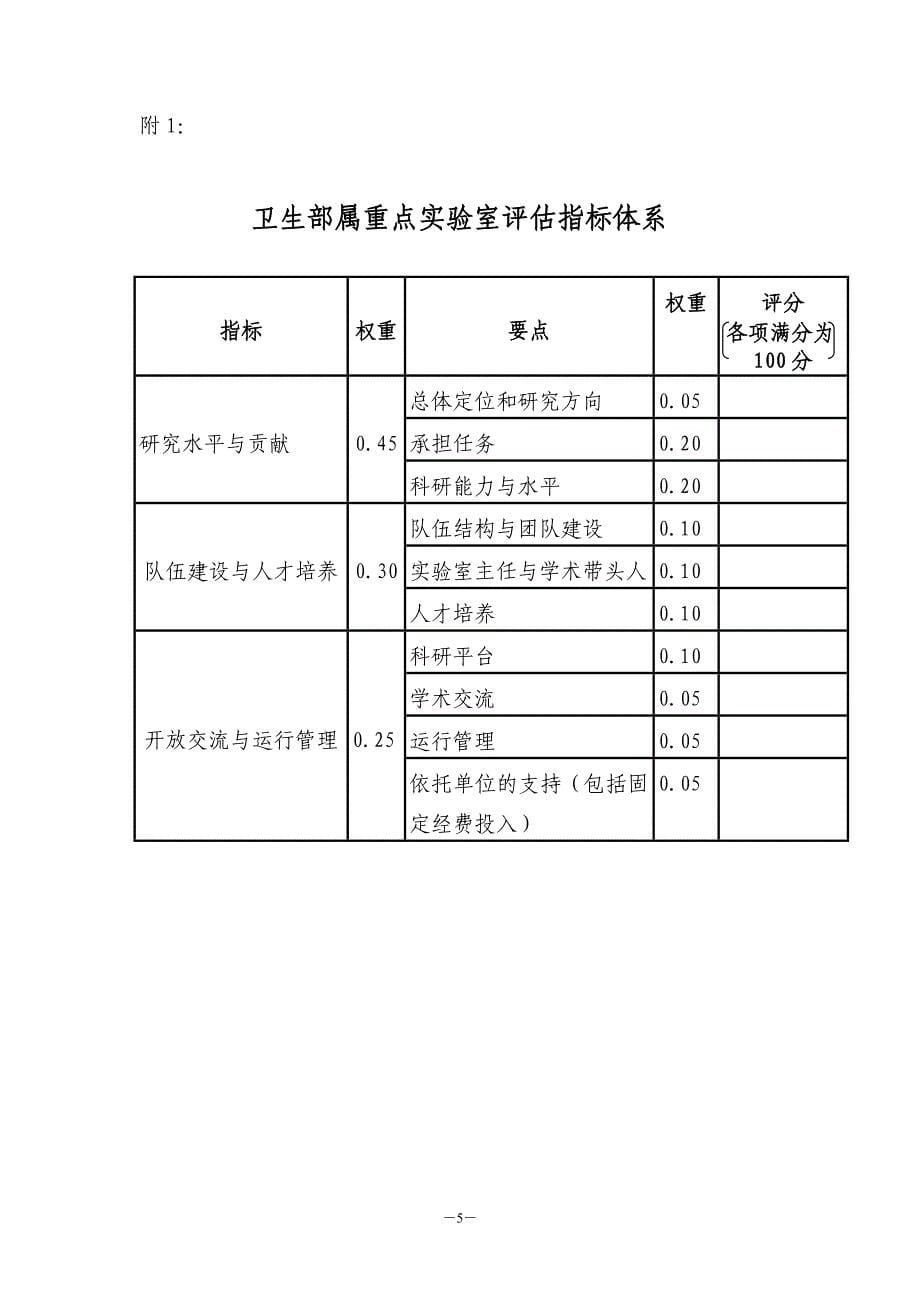 卫生部重点实验室评估规则_第5页