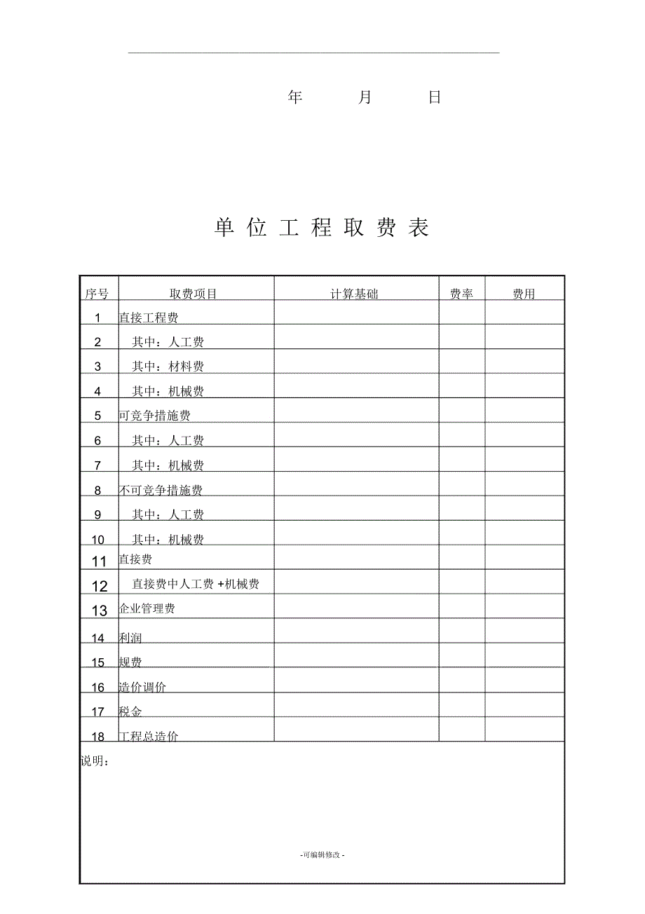 工程预算书格式_第2页