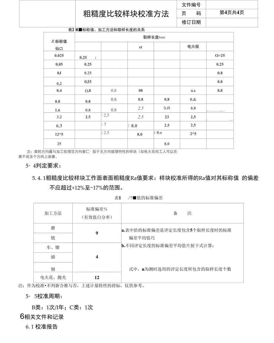 粗糙度比较样块校准方法_第5页