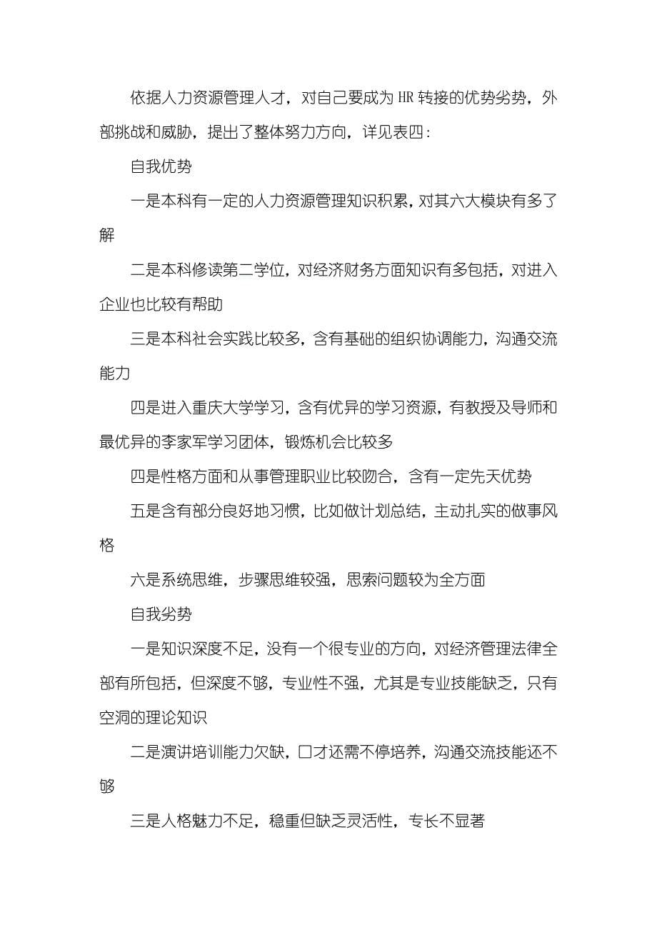 硕士职业生涯计划书_第5页