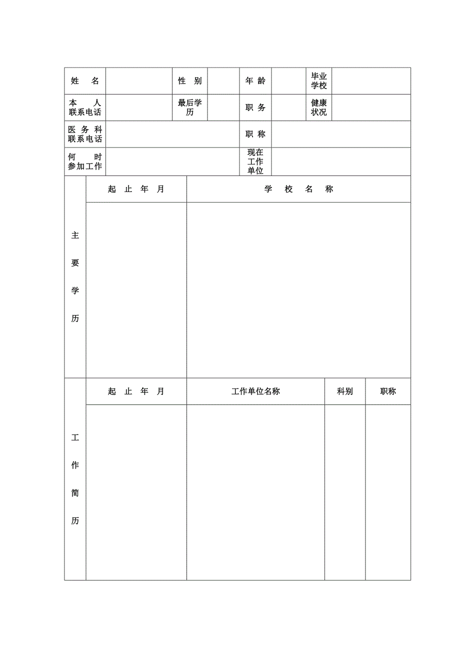 中南大学湘雅二医院进修申请表_第2页