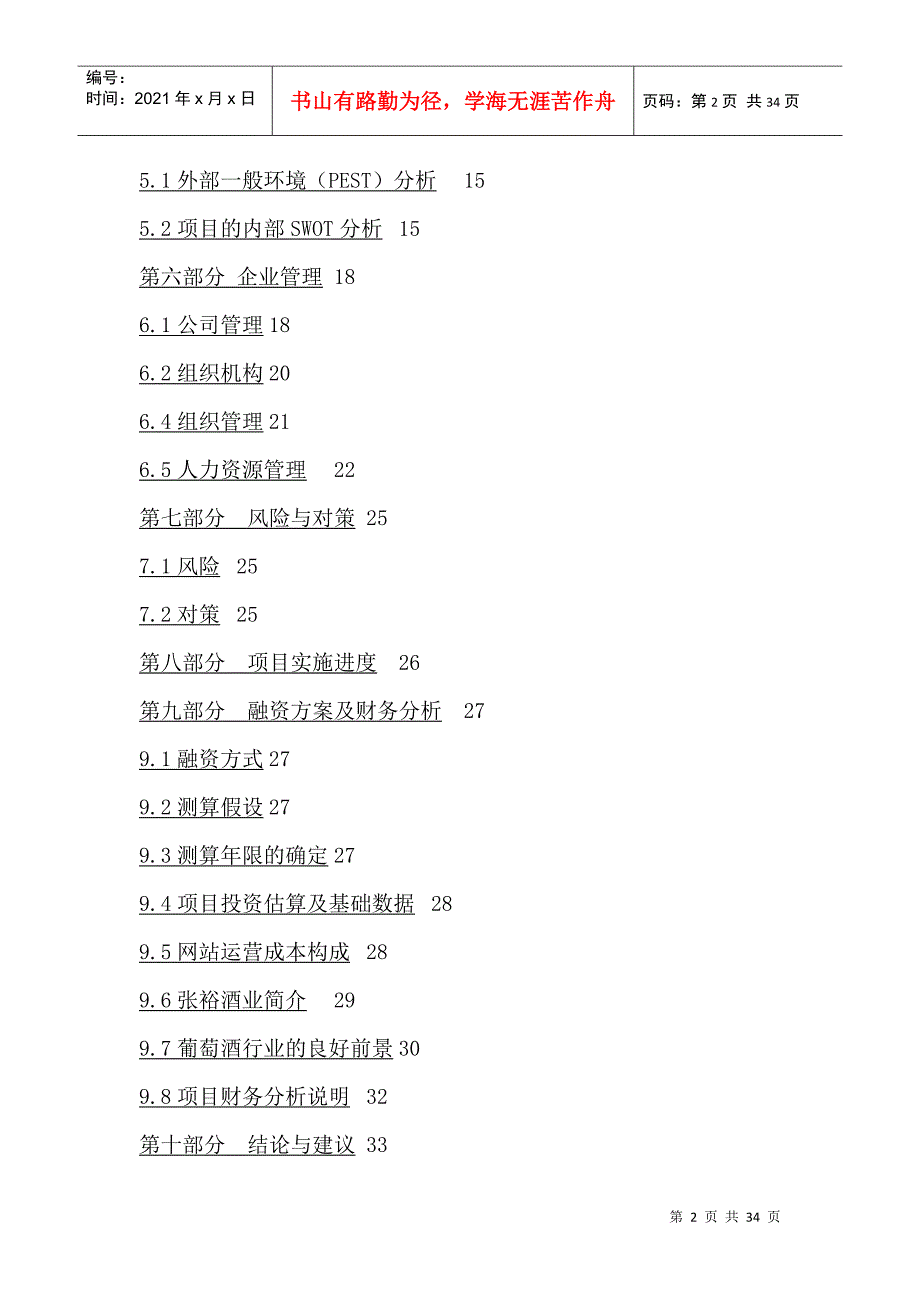 信息网站项目推广计划（DOC22页）_第2页