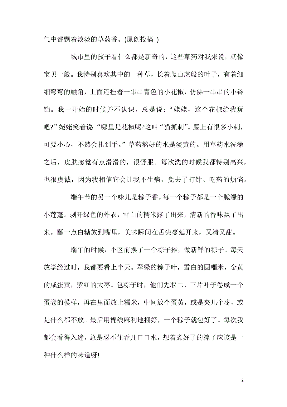 端午节的初二作文800字5篇.doc_第2页