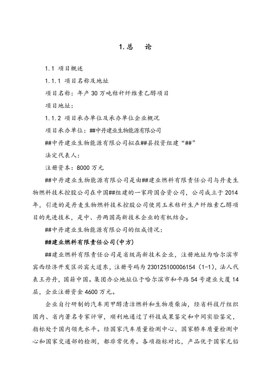 年产30万吨秸秆纤维素燃料乙醇项目策划建议书.doc_第5页